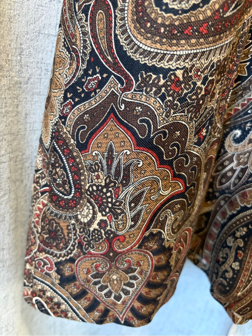 Liz Claiborne Brown Paisley A-Line Maxi Skirt women’s 12 - Picture 5 of 10